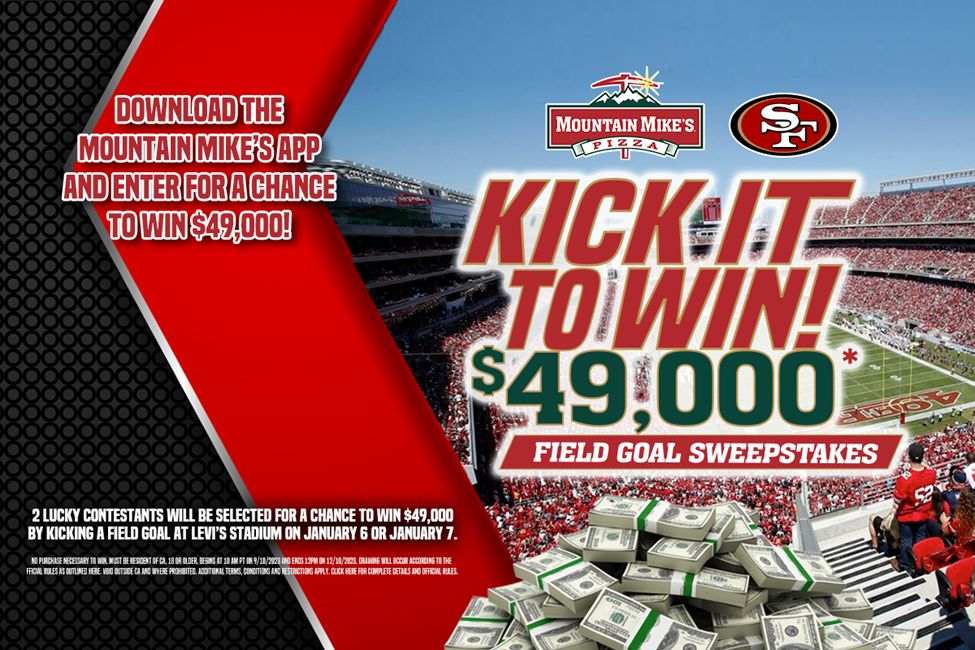Mountain Mike’s Pizza Celebrates Sixth Year as Official Pizza of the San Francisco 49ers With Fan-Friendly Football Activations