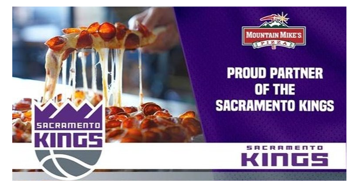 Featured image for “Mountain Mike’s Pizza to sponsor Sacramento Kings for 2nd year”